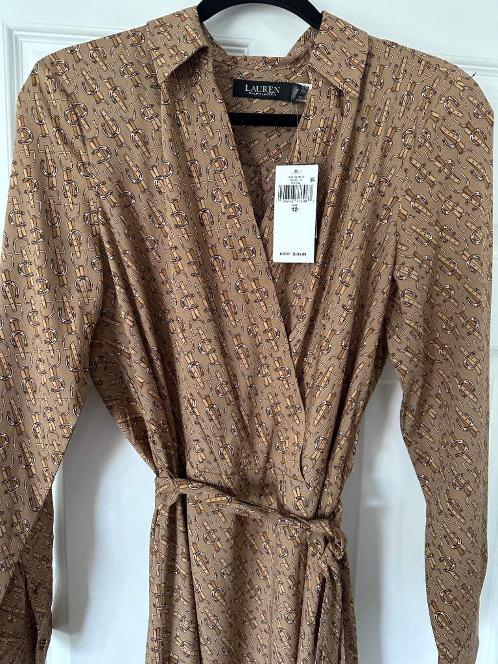 Ralph Lauren Printed Rowella Long Sleeve Day Dress . NWT - Picture 7 of 8